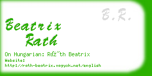 beatrix rath business card